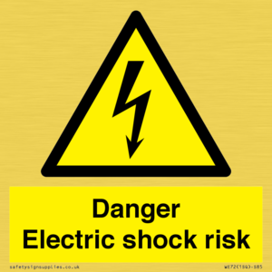Danger Electric shock risk